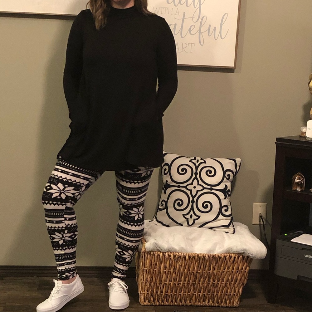 Winter print leggings